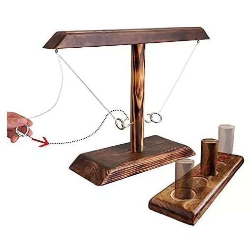 YOMIQIU Joc cu aruncat inele pe masă, pentru petreceri de familie și distracție