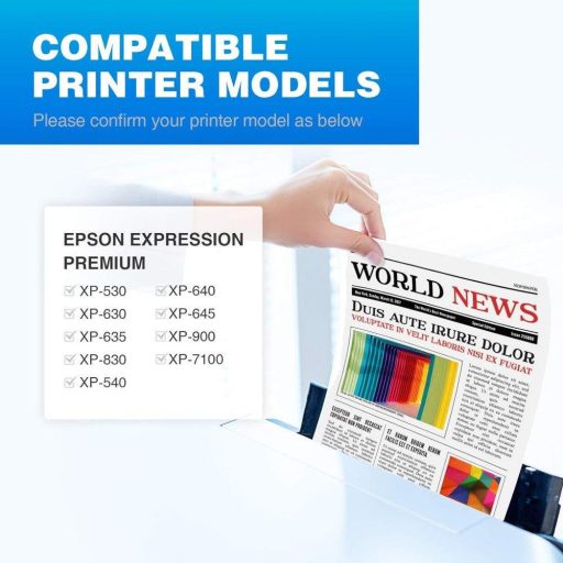 26XL Nagy Kapacitású Nyomtatópatronok Epson 26 / 26XL Kompatibilis Multipack (12 darab) Expression Premium XP-510, XP-520, XP-600, XP-605, XP-610, XP-615, XP-620, XP-625, XP-700, XP-710