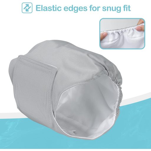 Avont 3 db Férfi Kutyapelenka Szett, Mosható Hasbanda Inkontinencia Elleni Kutyáknak, Fekete/Barna/Szürke