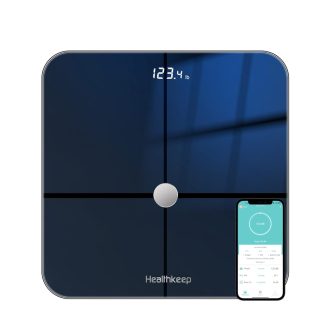   Healthkeep digitális testösszetétel-elemző mérleg, okos skála iOS/Android alkalmazással, 180 kg-ig