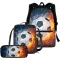chaqlin Školský Set pre Chlapcov a Dievčatá - 3-dielny Ruksak Termoska Obedový Box Peračník s Futbalovou Loptou