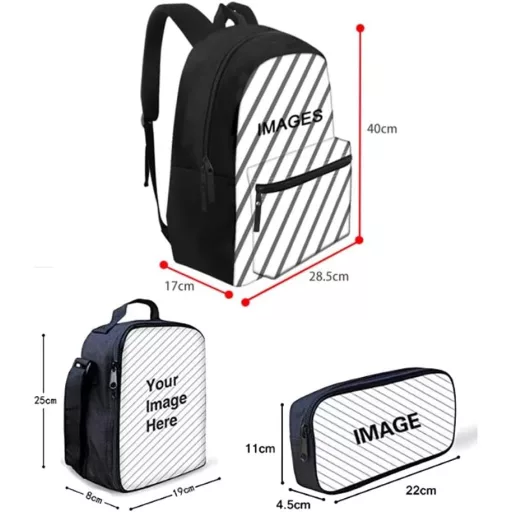 chaqlin Školský Set pre Chlapcov a Dievčatá - 3-dielny Ruksak Termoska Obedový Box Peračník s Futbalovou Loptou