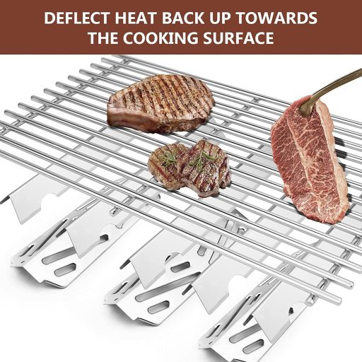 GFTIME Rozsdamentes Acél Flavorizer Sín Weber Genesis II 300 Sorozathoz - 31,8 cm Hőterelő Ízesítő Rudak Grillhez - 3 db Csomag