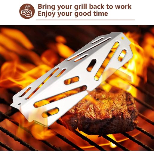 GFTIME Bare Flavorizer din Oțel Inoxidabil pentru Weber Genesis II Seria 300 - 31,8 cm Bare Deflector de Căldură Aromatizante pentru Grătar - Pachet de 3 Bucăți