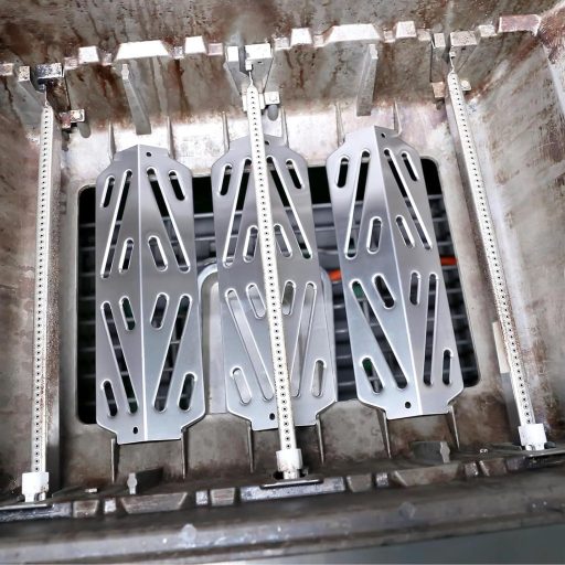 GFTIME Bare Flavorizer din Oțel Inoxidabil pentru Weber Genesis II Seria 300 - 31,8 cm Bare Deflector de Căldură Aromatizante pentru Grătar - Pachet de 3 Bucăți