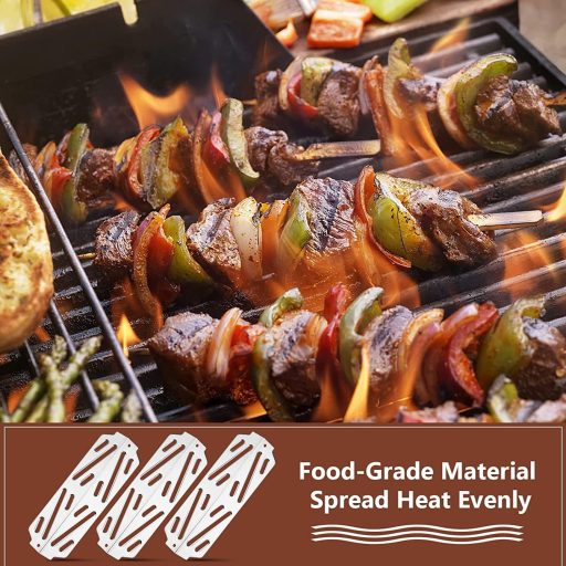 GFTIME Rozsdamentes Acél Flavorizer Sín Weber Genesis II 300 Sorozathoz - 31,8 cm Hőterelő Ízesítő Rudak Grillhez - 3 db Csomag