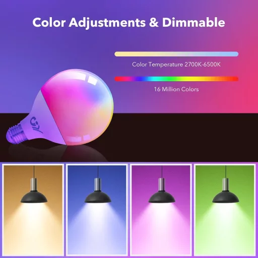 GY Alexa-kompatibilis E27 RGB okosizzó, 14W, Google Home-mal is működik - 1 pc., Wifi-g150-23w
