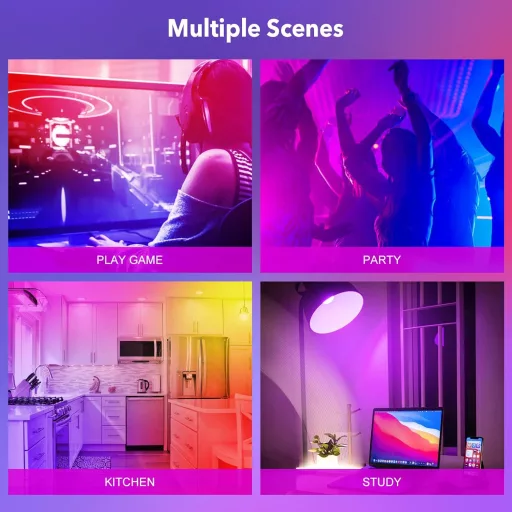 GY Alexa-kompatibilis E27 RGB okosizzó, 14W, Google Home-mal is működik - 1 pc., Wifi-g150-23w
