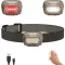 EverBrite LED fejlámpa 350 lumen khaki, USB töltős, mozgásérzékelő, 4 mód, vörös fény