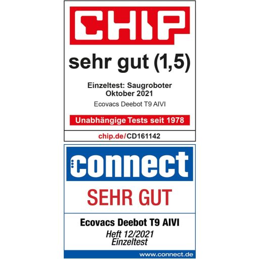 ECOVACS Deebot T9 AIVI Robotporszívó Feltörlő Funkcióval - 3000Pa Szívóerő, Akadályfelismerés, Csomómentes Kefe, Állatszőr Eltávolítás, 3D T