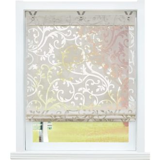   SCHOAL Függöny Roletta 100x130 cm Fúrás Nélkül Átlátszó Szemcsés