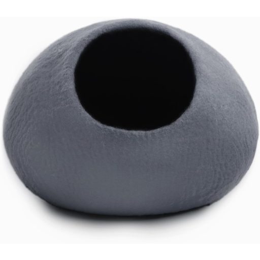 Woolygon Ručne Vyrobená Mačacia Jaskyňa - 100% Merino Vlna Plstený Úkryt pre Mačiatka a Dospelé Mačky, Sivá, Ekologická, Stredná