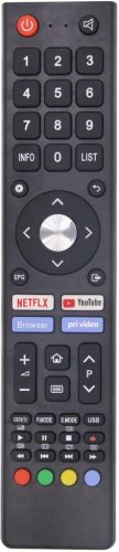 Telecomanda FOXRMT ODL24771HN-TAB pentru TV Changhong Chiq - Butoane rapide Netflix, YouTube - Pentru modelele U43H7A, U55H7S - Negru