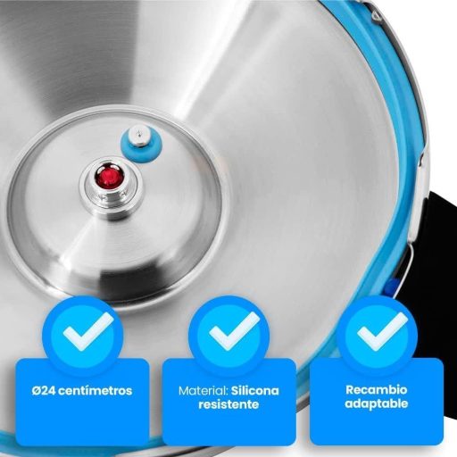 Modrý silikónový tesniaci krúžok pre tlakové hrnce Kuhn Rikon Duromatic - renovovaný