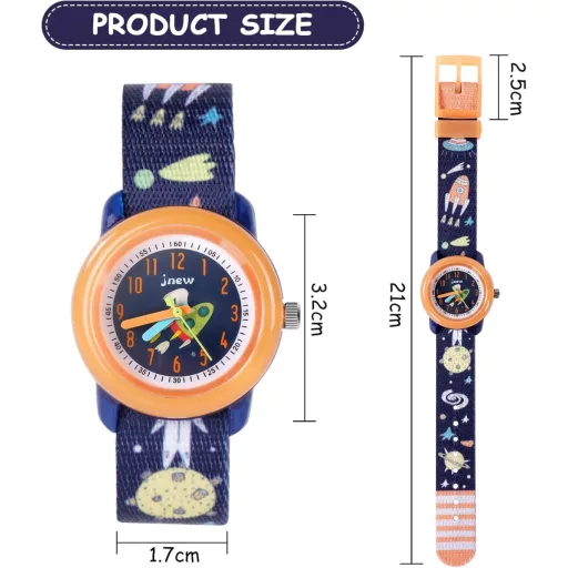 Vicloon Ceas pentru copii, rezistent la apă, cu model 3D animat, analog, cu quartz, pentru fete.