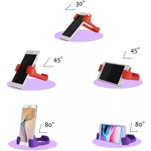 Kinizuxi Univerzális Rugalmas Asztali Mobiltelefon Tartó, Kéz Formájú (Szín:Kék )
