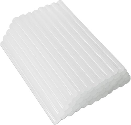 FZGUSYAF Batoane de lipici transparente 50 buc - 7x100mm, baghete adezive termice pentru pistol de lipit - Material EVA impermeabil