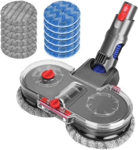 DrRobor Elektromos Felmosó Adapter Dyson V12 Detect Slim Porszívóhoz - Levehető Víztartállyal és 12 Mosható Felmosófejjel