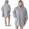 BEDSURE Kapucnis Takaró Ujjal - Oversized Plüss Pulóver Takaró Unisex Szürke 107x90cm