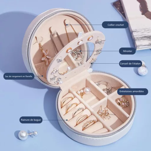 LATRAT Putna torbica za nakit, prijenosna kutija za organiziranje ogrlica i naušnica