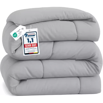   BEDSURE téli paplan 155x220 cm, 450 g/m² töltés, allergia barát, szürke