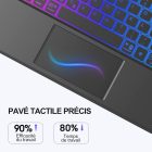 Earto iPad Pro 12.9 Bluetooth billentyűzet, 7 színű háttérvilágítás, érintőpaddal