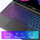Earto iPad Pro 12.9 Bluetooth billentyűzet, 7 színű háttérvilágítás, érintőpaddal
