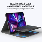Earto iPad Pro 12.9 Bluetooth billentyűzet, 7 színű háttérvilágítás, érintőpaddal
