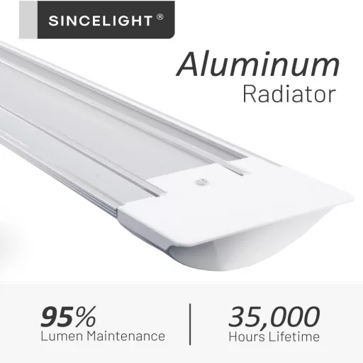 SINCELIGHT 36W LED svietidlo 120cm neutrálna biela 4000K osvetlenie do kuchyne, kúpeľne, garáže a kancelárie