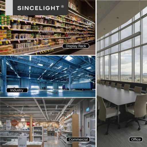 SINCELIGHT 36W LED Lámpa 120cm Semleges Fehér 4000K Konyha Fürdőszoba Garázs Irodai Világítás