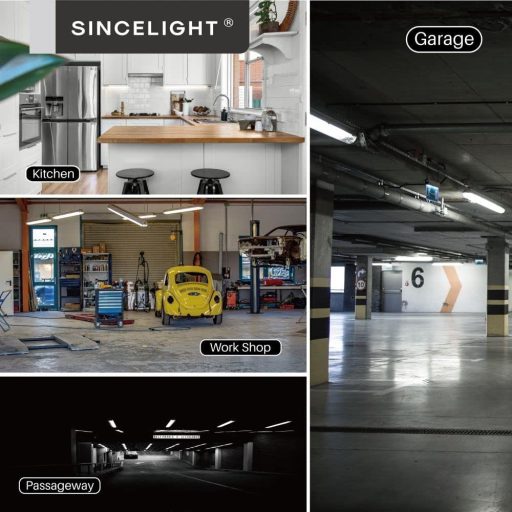 SINCELIGHT 36W LED Lámpa 120cm Semleges Fehér 4000K Konyha Fürdőszoba Garázs Irodai Világítás