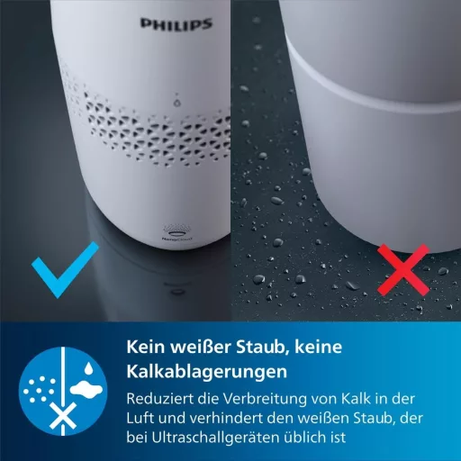 Philips Humidifier 2000 Series Párásító, 99,97%-kal Kevesebb Baktériummal, 2L Tartály, 31m² Helyiséghez, Ultra Csendes 32dB, Automata Kikapc