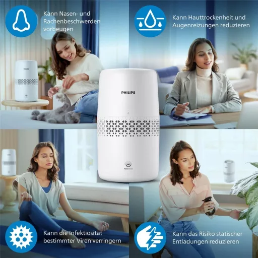 Zvlhčovač vzduchu Philips Humidifier 2000 Series, s o 99,97 % menej baktérií, 2 l nádrž, pre miestnosti do 31 m², ultra tichý 32 dB, automatické vypnutie