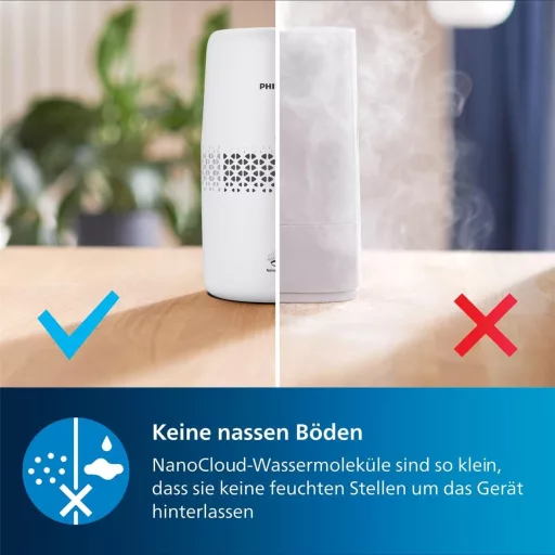 Zvlhčovač vzduchu Philips Humidifier 2000 Series, s o 99,97 % menej baktérií, 2 l nádrž, pre miestnosti do 31 m², ultra tichý 32 dB, automatické vypnutie