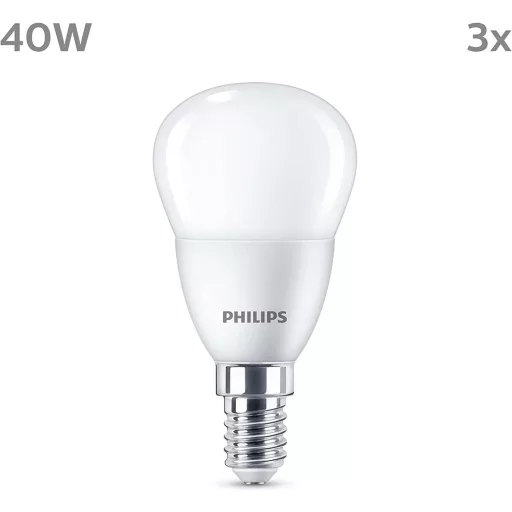 Philips LED 40W P45 E14 meleg fehér fényforrás 3 darab