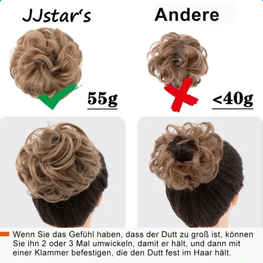 JJstar Ondulator de Păr cu Elastic, Agrafă, Blond Miel, Femei și Fete