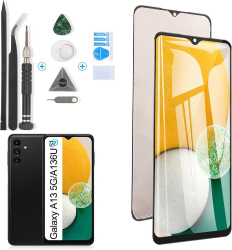 RongZy Samsung Galaxy A13 5G LCD Kijelző Csere Érintőképernyővel - Fekete Digitalizáló Panel Szerszámkészlettel A136U Modellhez

AI: RongZy 