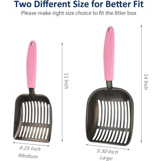 WePet Alumínium Macskavécé Lapát M Méret Rózsaszín Fogantyúval