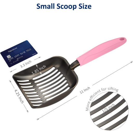 WePet Lopată WC pentru Pisici din Aluminiu M Roz cu Mâner