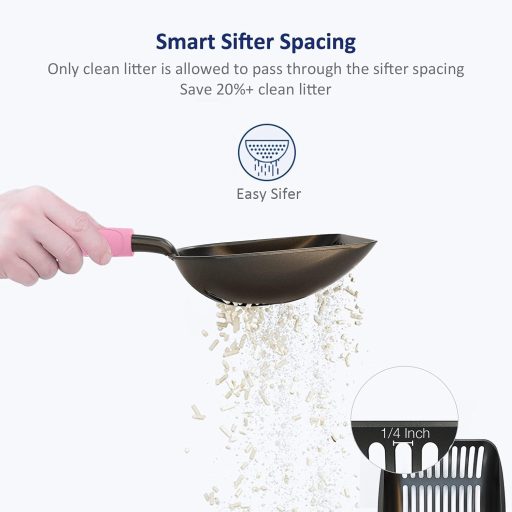 WePet Lopată WC pentru Pisici din Aluminiu M Roz cu Mâner