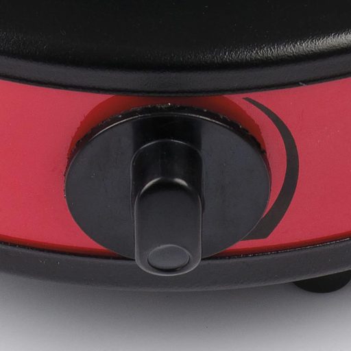 G3 Ferrari G10157 Portable Electric Hob 500W Temperature Control Cast Iron Plate 11cm Power Indicator Ideal for Camping Red