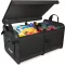 ATHLON TOOLS Premium Csizmatáska Fedéllel 60L XXL Szervezőtáska Vízálló Erős - Black / Red Decorative Stitching