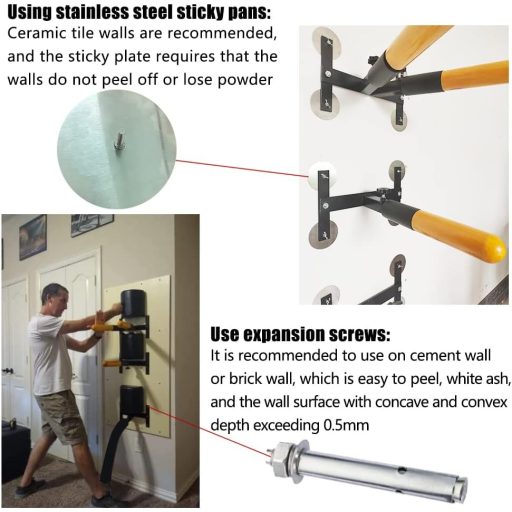 DYK&NX Falra szerelhető Wing Chun fa bábú rugós karokkal, harcművészeti edzőbábu