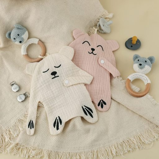 Sugee Cumi Lánc Organikus Pamut Baba Cumi Tartó 2 Darab Lányoknak Fiúknak