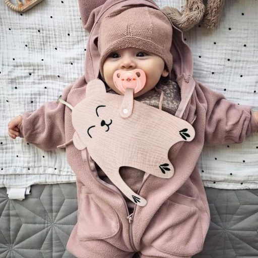 Sugee Cumi Lánc Organikus Pamut Baba Cumi Tartó 2 Darab Lányoknak Fiúknak