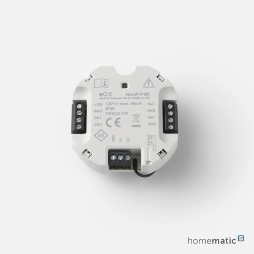 Interfață Wiegand Homematic IP - Conector de blocare cu cod integrabil în sistemele Smart Home, Gri, 12V, eQ-3 AG HmIP-FWI