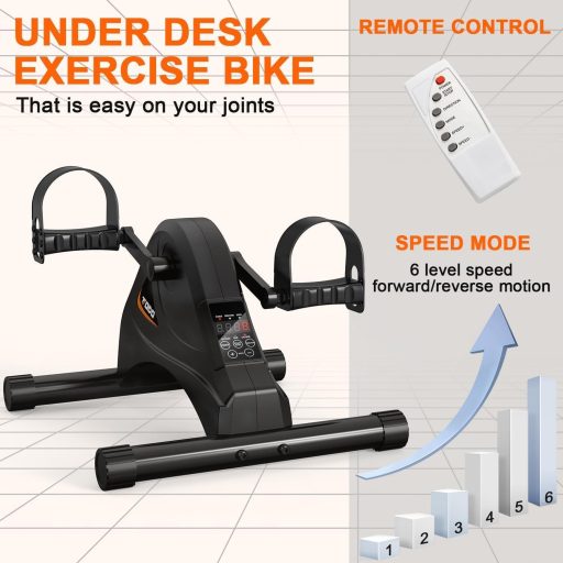 FITODO Mini rotoped - Elektrický stepper na domáce cvičenie, s nastaviteľnou rýchlosťou, diaľkovým ovládaním a veľkým displejom, so 6 programami, Fek