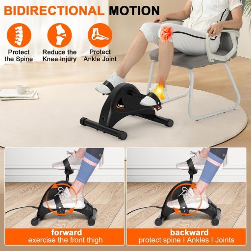 FITODO Mini rotoped - Elektrický stepper na domáce cvičenie, s nastaviteľnou rýchlosťou, diaľkovým ovládaním a veľkým displejom, so 6 programami, Fek