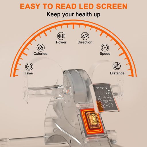 FITODO Mini Szobakerékpár - Elektromos Stepper Otthoni Edzéshez, Állítható Sebességgel, Távirányítóval és Nagy Kijelzővel, 6 Programmal, Fek