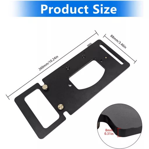 CDIYTOOL Ghidaj Unghi Drept pentru Șină de Ghidare, Clemă 260mm, pentru Tăiere cu Ferăstrău